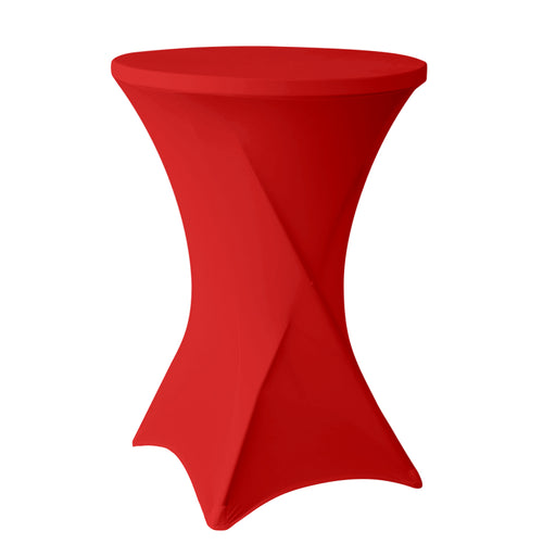 Set: statafelrok in de kleur donker rood met topper in de kleur blauw