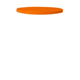 Statafeltopper Oranje Ø80cm